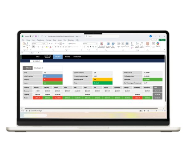 Organize Inventory Data with Excel Template
