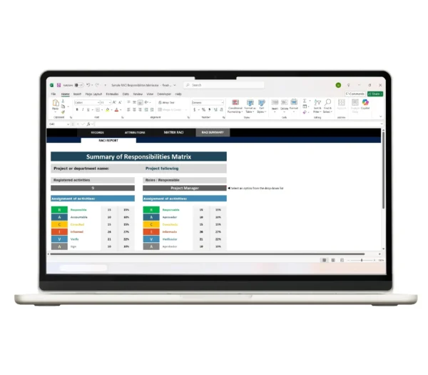 Excel RACI Template | Responsibility Assignment Matrix - Excel Spreadsheets